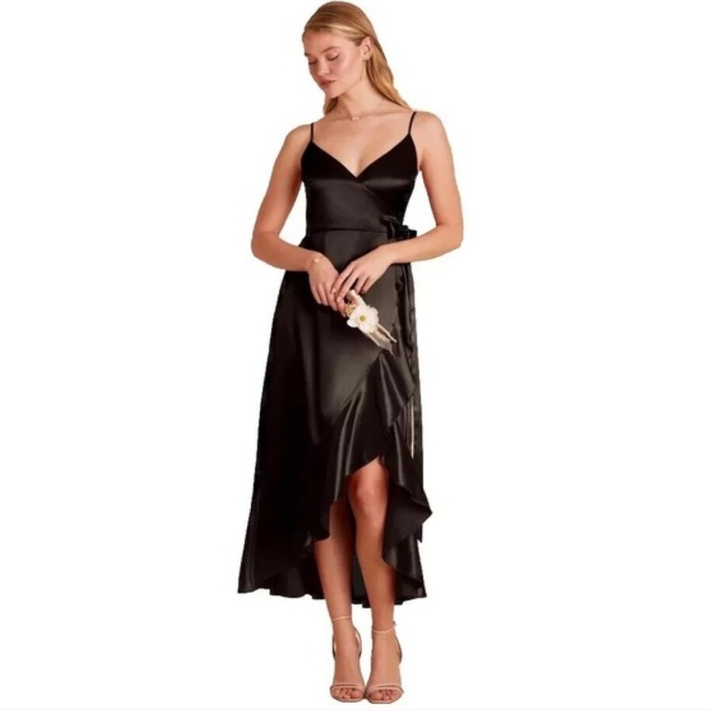 FLASHSALE🔥 Dress the Population Salome Black Wrap Dress NEW